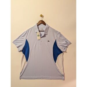 Lacoste Sport Novak Djokovic Polo Mens 3XL Blue NWT Ultra Dry Tennis DH7330-51